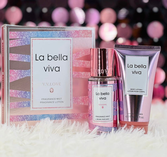 LA BELLE VIDA SET, Body Lotion, Fragrance Mist.